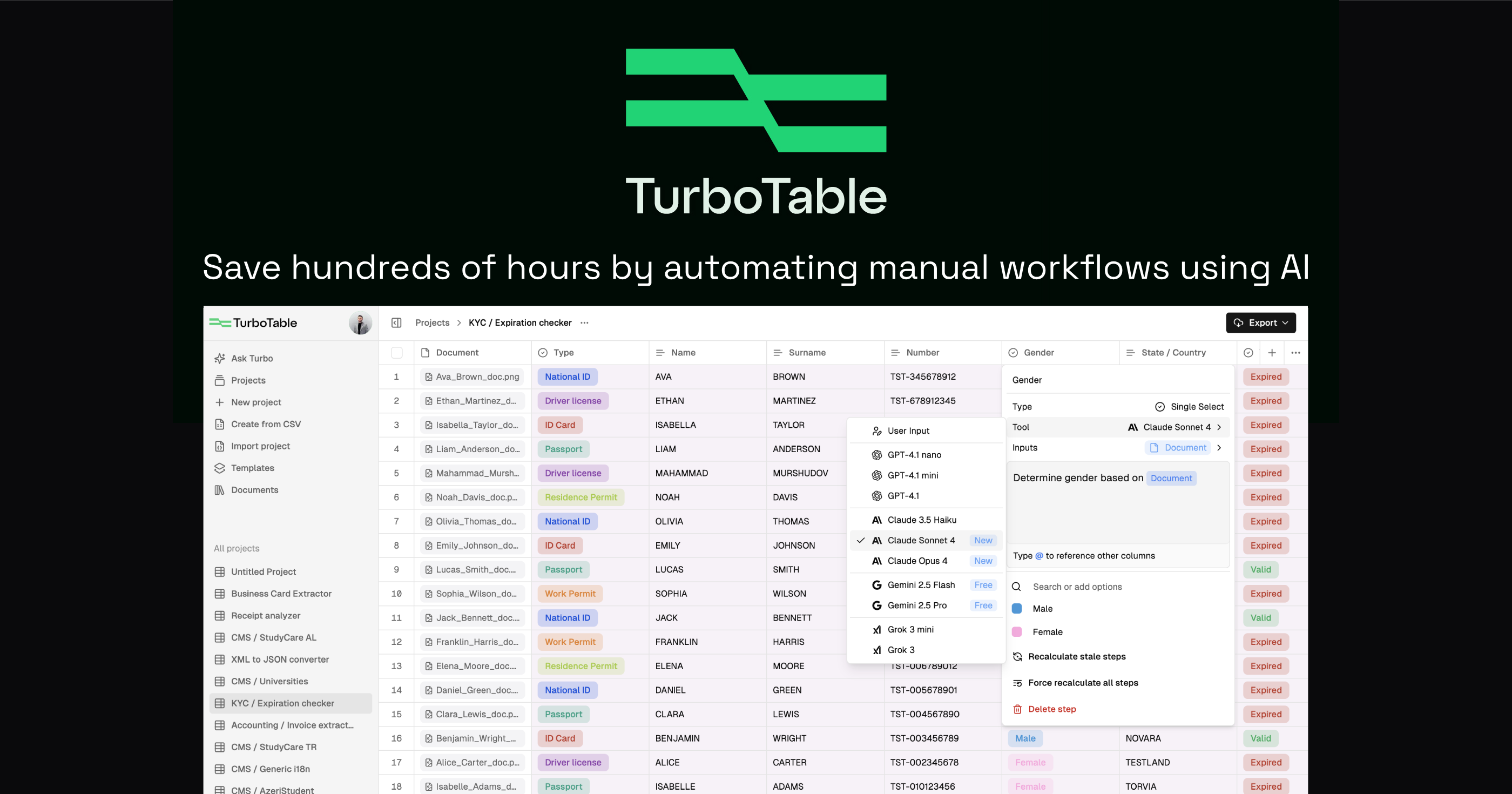 TurboTable AI logo